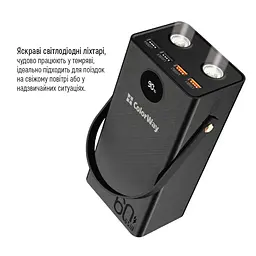 Зовнішній акумулятор портативна батарея 60000 mAh ColorWay 65 Вт 4xUSB чорна - мініатюра 6