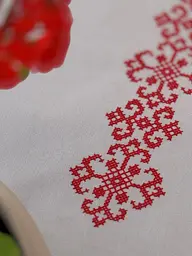 Ранер доріжка Ecotton 45x170 см для обіднього столу водовідштовхувальна в етно-стилі сіра (25260) - мініатюра 6