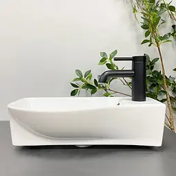 Умивальник VBI Fermo L white підвісний VBI-015609, Білий - мініатюра 3