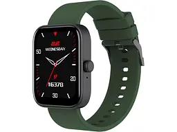 Смарт-годинник 2E Alpha SQ Music Edition 46mm Black-Green + сірий ремінець (CWW40BKGN-WS)