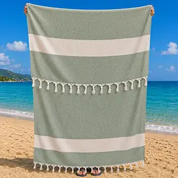 Рушник пештемаль Turkey Towel 100х180 см легкий великий для пляжу басейну бані сауни підстилка на дачу пікнік природу відпустку море ромб фісташковий