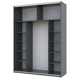 Шафа-купе Doros G-Caiser Графіт 2 Скла / 3 частини 180х60х240 (42005016) - мініатюра 2