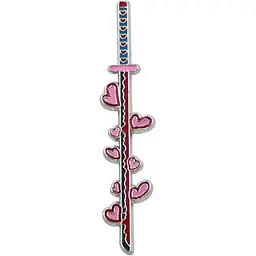 Значок пін Клинок розсікаючий демонів Катана Міцурі Demon Slayer Katana Mitsuri 6 см