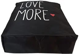Сумка шопер жіноча з тканини повсякденна на блискавці 026 чорна love more - мініатюра 5