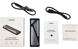 Зовнішня кишеня Ugreen для SSD M.2 (NVMe) M-Key 3.2 Gen2 CM400 Gray (90264) - мініатюра 5