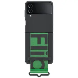 Чохол Silicone Cover with Strap для Samsung Galaxy Flip 4 (F721) (EF-GF721TBEGUA) Black