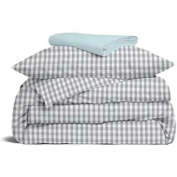 Комплект постільної білизни Cosas Gray check Підлітковий сірий (GrayCheck_El90-58LightBlue_155)
