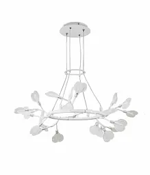 Люстра стельова LED Levistella 918LP271-24 WH+CL, 24 лампи G4, білий + прозорий, сучасний стиль