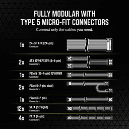 Блок живлення Corsair RM750x White 750W (CP-9020273-EU) - мініатюра 7