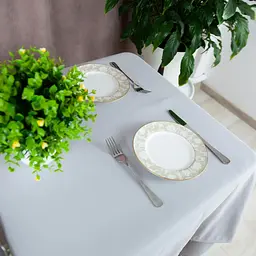 Скатертина ТЕП Aquastop водовідштовхувальна Light Gray 150x200 см (С-04189_29833) - мініатюра 3