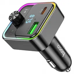 Автомобільний FM-трансмітер модулятор Bluetooth MP3 HOCO E81 Fantasy 30 W, PD/QC, USB-C/ 1xUSB-A - мініатюра 5