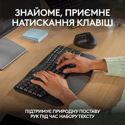 Бездротова клавіатура Logitech Wave Keys Black - мініатюра 7