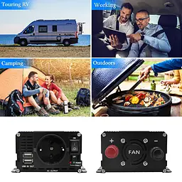 Інвертор Lvyuan F2600 12/230V 1300/2600W модифікована синусоіда - мініатюра 6