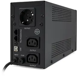 Джерело безперебійного живлення Vinga 650 ВА / 360 Вт / 7 А*ч (VPE-650PRMU) - мініатюра 3