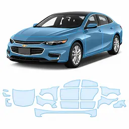 Антигравійна захисна бронеплівка за лекалами для Chevrolet Malibu IX 2016-2018 - повний кузов