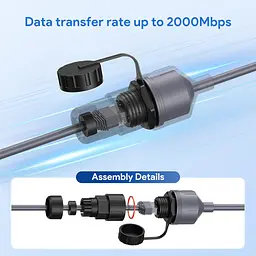 Адаптер перехідник EDUP EP-SK0085 для Starlink Gen 3 SPX на RJ45 водонепроникний (19213) - мініатюра 3