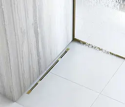 Трап для душу Rea Neo 80 Ultra Slim Pro brushed gold REA-G9805 - мініатюра 4