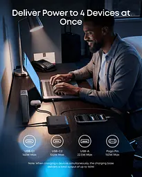 Мережевий зарядний пристрій Anker Charging Base for Anker Prime 150W Black (A1903G11) - мініатюра 4