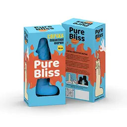 Свічка у вигляді члена Pure Bliss Mini Blue 15 см - мініатюра 6