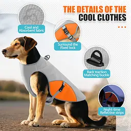 Літній охолоджувальний жилет для собак Derby Summer Dog Cooling Harness PA0360-1 Orange, XL - мініатюра 3