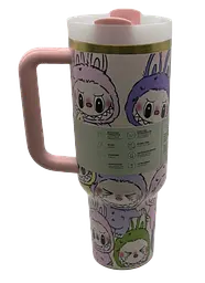 Термос термочашка Stanley Quencher H2.0 Tumbler з нержавіючої сталі 1,18 л Labubu Cup Gift Box Style KT8005203 - мініатюра 4
