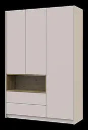 Шафа для одягу з нішею Doros Дейл Кашемір/Дуб Артізан 3 ДСП 150х52х220 (80737726) - мініатюра 4