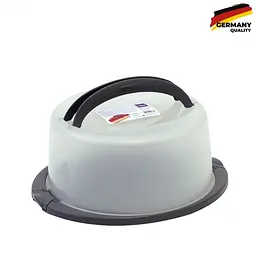 Тортівниця з ручкою KELA Deli кругла сіра 38 х 17 см