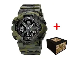 Чоловічий наручний годинник 005 Тризуб срібло Camo Green Awarder acs0031990 - мініатюра 2