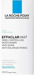 Зволожуючий себорегулюючий засіб La Roche-Posay Effaclar MAT проти блиску і розширених пор 40 мл - мініатюра 3