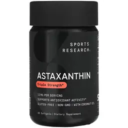 Астаксантин Sport Research Astaxanthin 12 мг 60 м'яких капсул