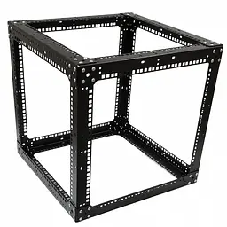 Стійка-кронштейн Cube 19" 9U 550х550х550 мм, посилена, чорна