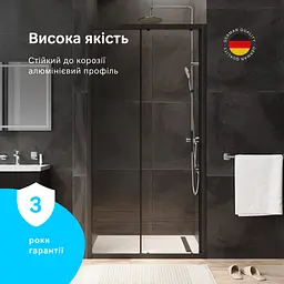 Душові двері AM.PM Gem 100x195 прозоре скло хром W90UG-100-1S-195BT - мініатюра 4