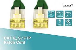 Патч-корд Assmann CAT 6A S-FTP, 7 м DK-1644-A-070/G Green - мініатюра 3
