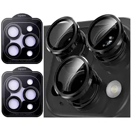 Захисне скло на камеру DK для Apple iPhone 15 Pro Max Lens Metal Ring Eagle Eye 017190 black 2 шт.