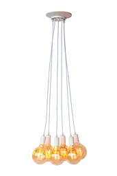 Світильник підвісний Levistella 7527120-6 WH, 6 плафонів, білий метал, стиль лофт