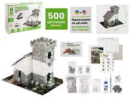 Будівельний набір для творчості з міні-цеглинок BLOCKY Башта Майстра, Strateg