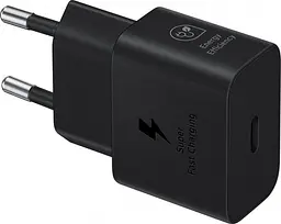 Мережевий зарядний пристрій Samsung Black, 25W + кабель USB Type-C (EP-T2510XBEGEU) - мініатюра 4