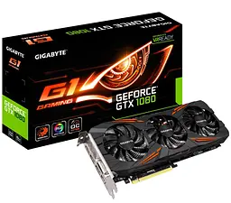 Відеокарта Gigabyte GTX 1080 8Gb Gaming G1 (GV-N1080G1 GAMING-8GD) (GDDR5X, 256 bit, PCI-E 3.0 x16) Б/в - мініатюра 6