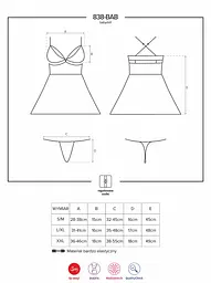 Комплект білизни Obsessive 838-BAB-3 L/XL червоний - мініатюра 7