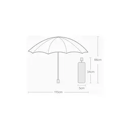 Парасоля Xiaomi RunMi Super Portable Automatic Umbrella Black (6941413204217) - мініатюра 9