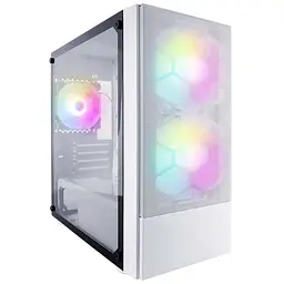 Корпус 1stPlayer X4-M-WH-2F1P-W-1F1-W, білий, без БЖ, Mini Tower, Micro ATX / Mini ITX, 1xUSB 3.0 / 2xUSB 2.0, макс. CPU - 160 мм