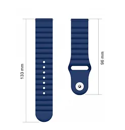 Ремінець BeWatch для Amazfit BIP/Bip Lite/Bip U/Pro/Mini/GTS/GTS 2 (E)/GTR 42мм силіконовий 20 мм Wave Темно-синій (1010706) - мініатюра 5