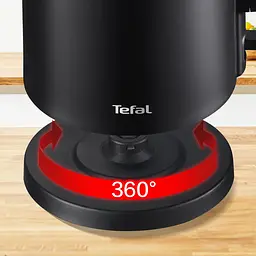 Електрочайник Tefal Thermo Protect 1.5 л пластик нержавіюча сталь чорний (KO1408E0) - мініатюра 3