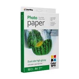 Фотопапір ColorWay A4 220г Glossy 50ст. (PGD220050A4) - мініатюра 2