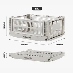 Туристичний складний контейнер Naturehike NH21SNX06 17л (Сірий) - мініатюра 2