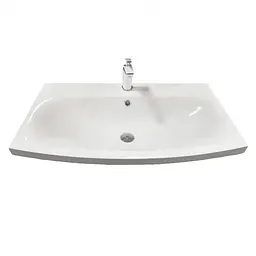 Умивальник накладний Adamant Laguna 80 White штучний камінь 800x490x170 мм 80 см - мініатюра 2