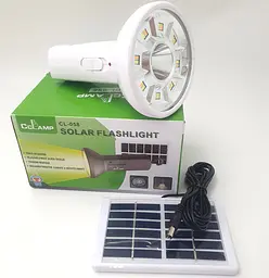 Переносний акумуляторний кемпінг ліхтар із сонячною панеллю LED лампа ліхтарик 3W 16см CCLAMP CL-058 - мініатюра 5