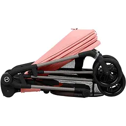 Коляска Cybex Melio Hibiscus Red з бампером рожева (522002655) - мініатюра 7