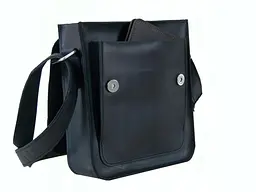 Чоловіча шкіряна сумка GS 23*21*6 см чорна (КЛ 001 черн) 200 - мініатюра 4