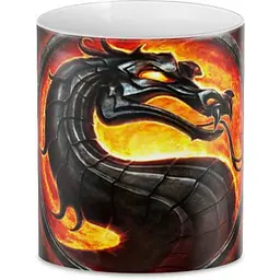 Кухоль GeekLand Mortal Kombat Мортал Комбат лого MK.02.26 330 мл білий - мініатюра 3